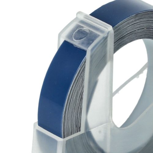 VHBW Dymo 0898100, 520106, S0898140 - 3D embossed label tape - 9 mm - white-blue