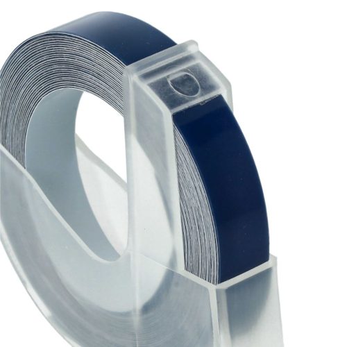 VHBW Dymo 0898100, 520106, S0898140 - 3D embossed label tape - 9 mm - white-blue