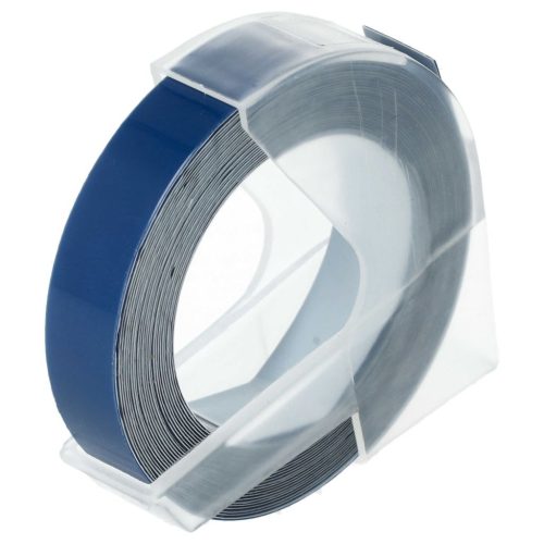 VHBW Dymo 0898100, 520106, S0898140 - 3D embossed label tape - 9 mm - white-blue