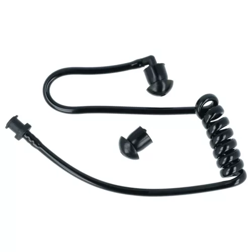 VHBW Acoustic Tube for Headphones - 2x earphones, Black, Transparent