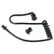 VHBW Acoustic Tube for Headphones - 2x earphones, Black, Transparent