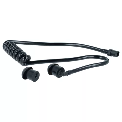 VHBW Acoustic Tube for Headphones - 2x earphones, Black, Transparent