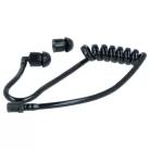 VHBW Acoustic Tube for Headphones - 2x earphones, Black, Transparent