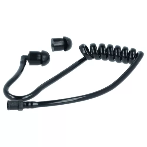 VHBW Acoustic Tube for Headphones - 2x earphones, Black, Transparent