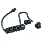 VHBW Acoustic Tube for Headphones - 2x earphones, Black, Transparent