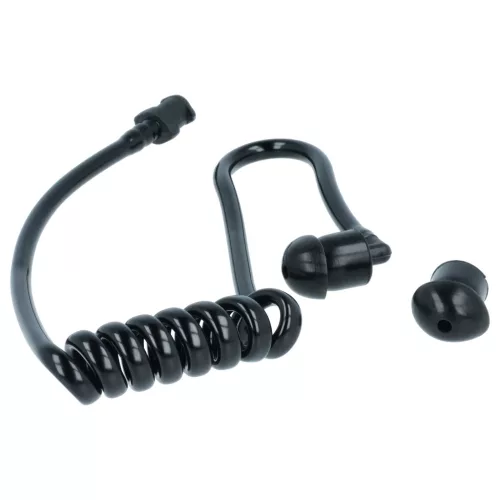 VHBW Acoustic Tube for Headphones - 2x earphones, Black, Transparent