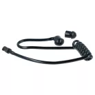 VHBW Acoustic Tube for Headphones - 2x earphones, Black, Transparent