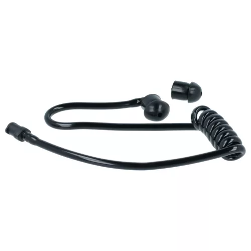 VHBW Acoustic Tube for Headphones - 2x earphones, Black, Transparent