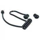 VHBW Acoustic Tube for Headphones - 2x earphones, Black, Transparent