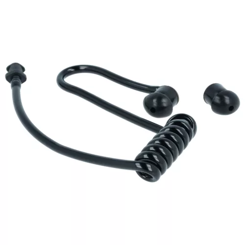 VHBW Acoustic Tube for Headphones - 2x earphones, Black, Transparent