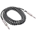 VHBW Guitar Audio Cable - Compatible with 6.35 mm Audio Jack, 3 m, Straight, Braided