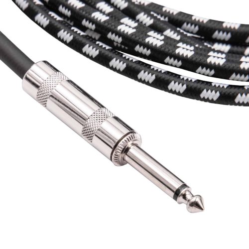 VHBW Guitar Audio Cable - Compatible with 6.35 mm Audio Jack, 3 m, Straight, Braided