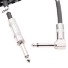 VHBW Guitar Audio Cable - Compatible with 6.35 mm Audio Jack, 3 m, Straight Right Angle, Braided