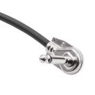 VHBW Guitar Cable 6.35 mm Jack Plug - 15 cm, Flat, Black/Silver