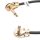 VHBW Guitar Cable 6.35 mm Jack Plug - 30 cm, Flat, Gold/Black