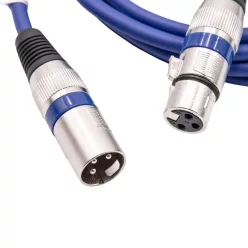 VHBW DMX Cable, XLR Plug XLR Socket, 3-Pin, 200 cm, Blue