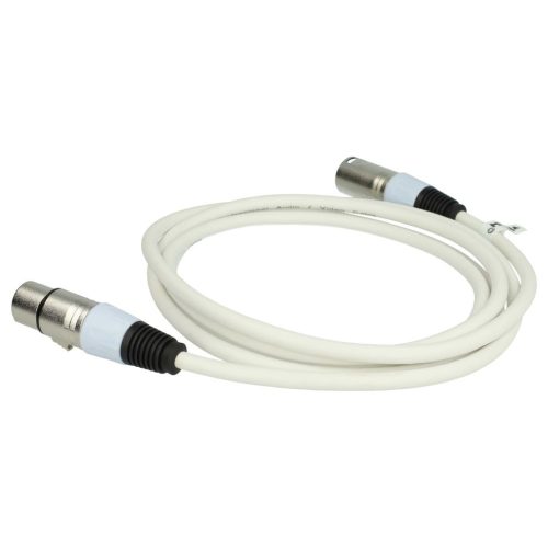 VHBW DMX kábel - XLR dugó XLR aljzat, 3 tűs, 200 cm, fehér