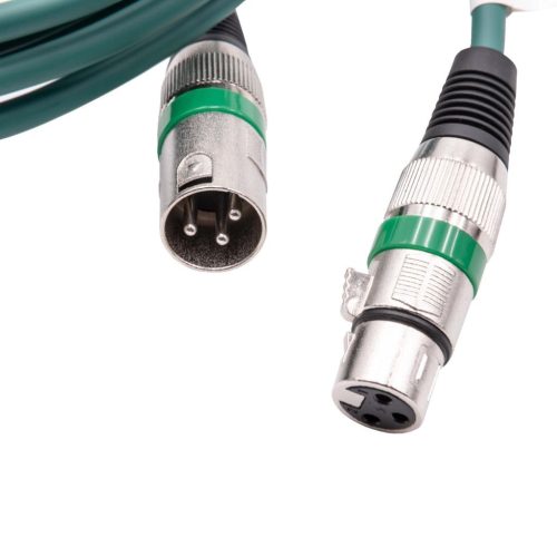 VHBW DMX Cable - XLR Plug XLR Socket, 3-Pin, 200 cm, Green