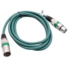 VHBW DMX Cable - XLR Plug XLR Socket, 3-Pin, 200 cm, Green