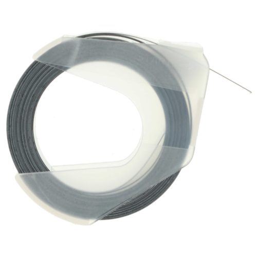 VHBW 3D Embossed Label Tape Dymo 520109, 0898130, S0898130 replacement - 9 mm White-Black
