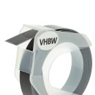 VHBW 3D Embossed Label Tape Dymo 520109, 0898130, S0898130 replacement - 9 mm White-Black