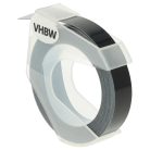 VHBW 3D Embossed Label Tape Dymo 520109, 0898130, S0898130 replacement - 9 mm White-Black
