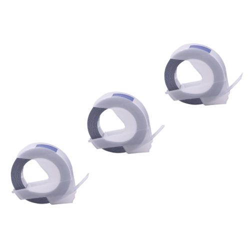 VHBW 3D Embossed Label Tape Dymo 520106, S0898140 replacement - 9 mm White-Blue