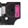 VHBW Dymo D1 Label Tape, 1933238-1, 12 mm, Black-Pink