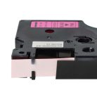 VHBW Dymo D1 Label Tape, 1933238-1, 12 mm, Black-Pink