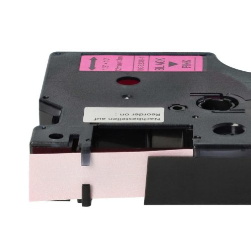 VHBW Dymo D1 Label Tape, 1933238-1, 12 mm, Black-Pink