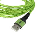 Lightning Cable - USB for 1st generation Apple AirPods Apple iOS - green black, 180 cm