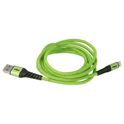 Lightning Cable - USB for 1st generation Apple AirPods Apple iOS - green black, 180 cm