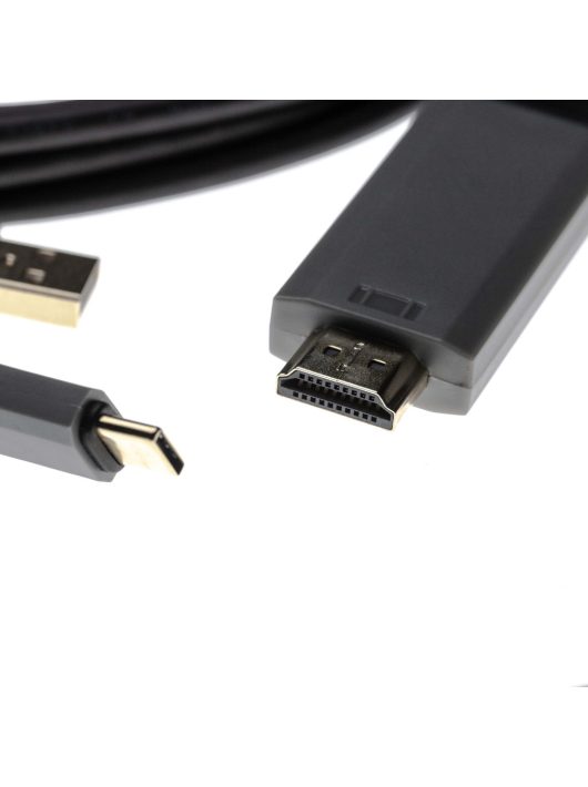 VHBW HDMI-USB Y-Kábel, USB C 3.1 + USB 2.0 - HDMI, 2m