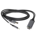 VHBW HDMI-USB Y-Cable, USB C 3.1 + USB 2.0 - HDMI, 2m