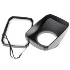 VHBW 72 mm Filter Thread Lens Hood with White Balance Cap, 16:9 Format