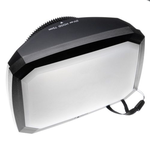 VHBW 72 mm Filter Thread Lens Hood with White Balance Cap, 16:9 Format