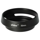 VHBW 35 mm Lens Hood - 51 mm Filter Thread, Black, Round, with Grooves