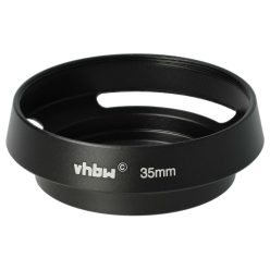   VHBW 35 mm Lens Hood - 51 mm Filter Thread, Black, Round, with Grooves