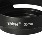 VHBW 35 mm Lens Hood - 51 mm Filter Thread, Black, Round, with Grooves