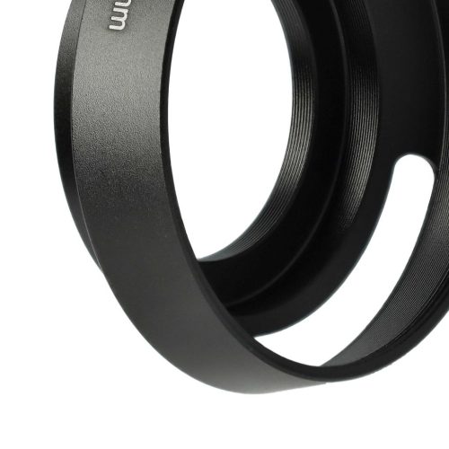 VHBW 35 mm Lens Hood - 51 mm Filter Thread, Black, Round, with Grooves