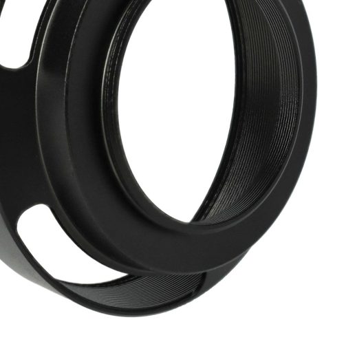 VHBW 35 mm Lens Hood - 51 mm Filter Thread, Black, Round, with Grooves