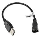 VHBW Car Radio USB Retention Cable VW Amarok (2010+) - 4 Pin Socket USB A Plug