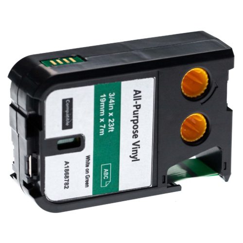 VHBW Dymo 1868782 Label Tape - 19 mm, White-Green, Vinyl