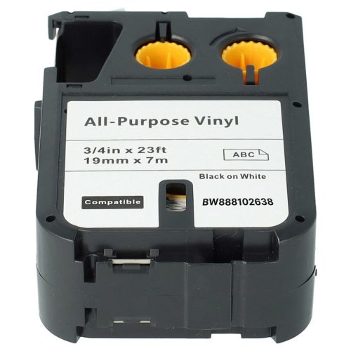 VHBW Dymo 1868752 Label Tape - 19 mm, Black-White, Vinyl