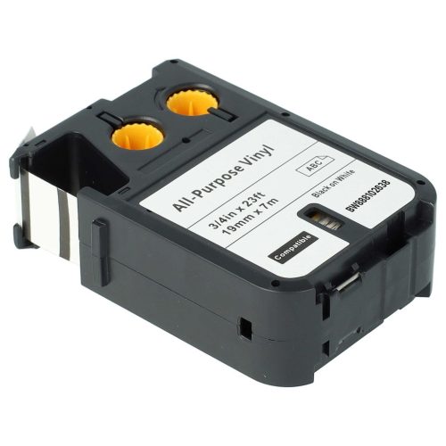 VHBW Dymo 1868752 Label Tape - 19 mm, Black-White, Vinyl