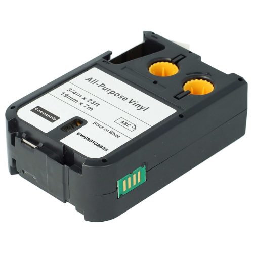 VHBW Dymo 1868752 Label Tape - 19 mm, Black-White, Vinyl