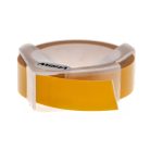 VHBW Dymo 0898172 Replacement 3D Embossing Label Tape - 12 mm, White-Dark Yellow