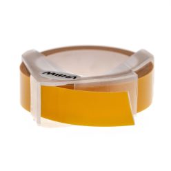   VHBW Dymo 0898172 Replacement 3D Embossing Label Tape - 12 mm, White-Dark Yellow