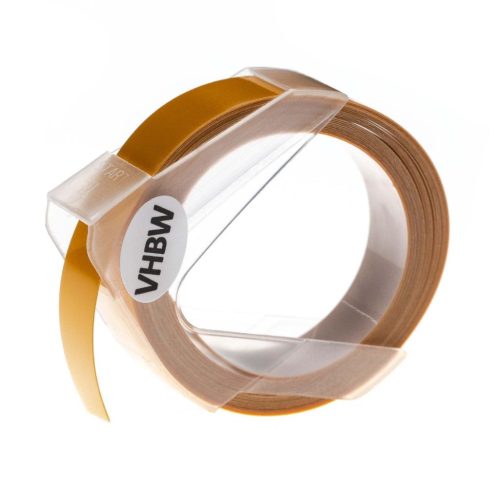 VHBW Dymo 0898172 Replacement 3D Embossing Label Tape - 12 mm, White-Dark Yellow
