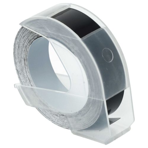 VHBW Dymo 0898132 3D Label Tape, 12mm, White-Black